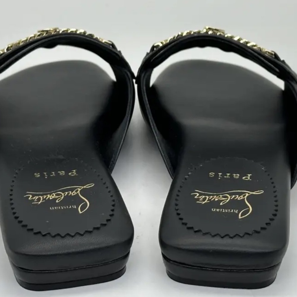 Christian Louboutin  Miss MJ Mule Slippers Red Sole with Black Edge - Picture 7 of 12